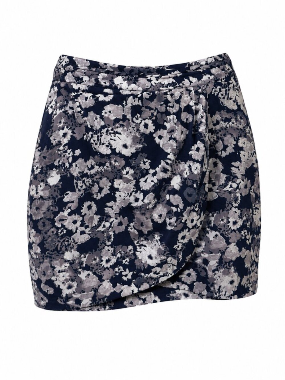 💖 2/40 Banana Republic Navy Floral Wrap Mini Skirt Size 12